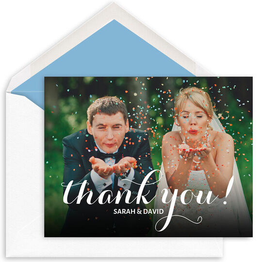 Sweet Script Photo Thank You Folded Note Cards